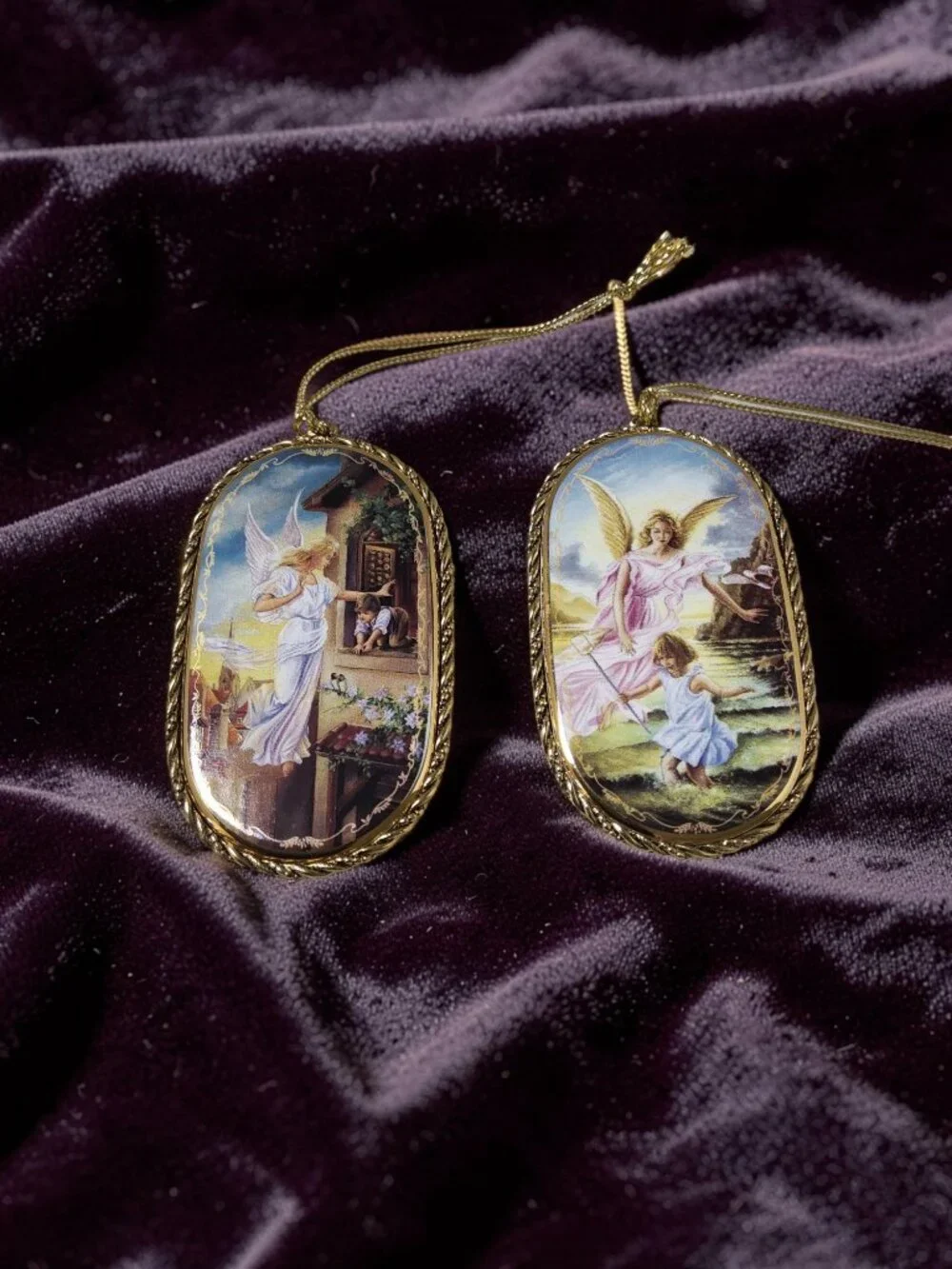 1996 Bradfords Exchange Porcelain Someone to Watch Over Me, Nurturing Innocence,